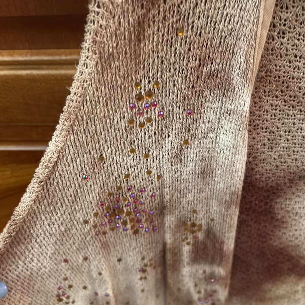 Beautiful NWT long full length lightweight brown/beige cardigan. Dolman sleeves. - Picture 3 of 4